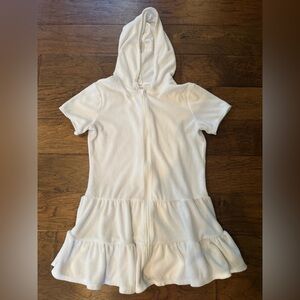 Cat & Jack White Zip-Up Terry Swim Cover-Up
